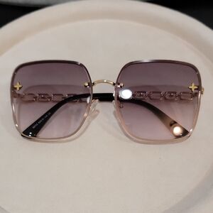 Stylish Gold and Purple Sunglasses